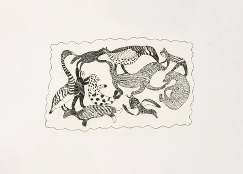2023 PRINT Dorset Summer Collection by Lukta Qiatsuq *Animals in Inuit Land 1963*