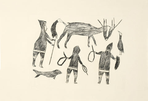 2023 PRINT Dorset Summer Collection  by Kiakshuk *Caribou Hunt 1963*