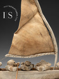 RESERVED 24" Masterpiece Whale Bone Umiak (Boat) by Bob Kussy & Goota Ashoona *AHOY!*