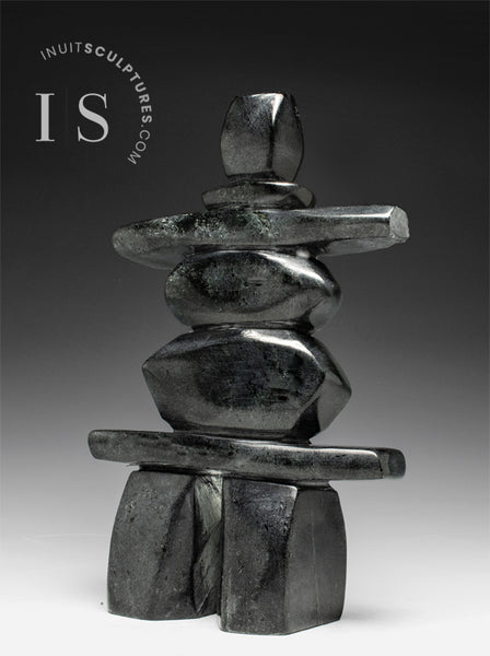 11" Inukshuk by Matiusi Kimgwatsiaq *Kimgwatsiaq No. 16*