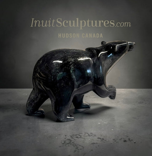 13" SIGNATURE Walking Bear by Tim Pee *Forged in Stone*
