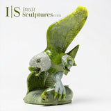 HIGH SPIRITED 13" SIGNATURE Eagle by Pits Qimirpik *Eagle Eye* CURATOR'S CHOICE