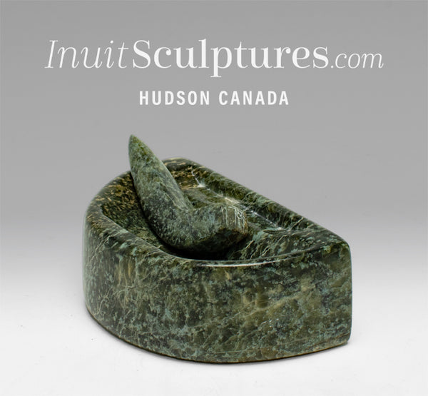 4” Qulliq (Seal Oil Stove) by Tapaunagi Qatsiya *A Light in the Storm*